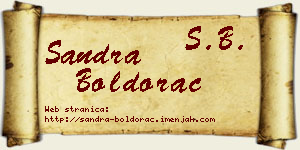 Sandra Boldorac vizit kartica
